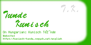 tunde kunisch business card